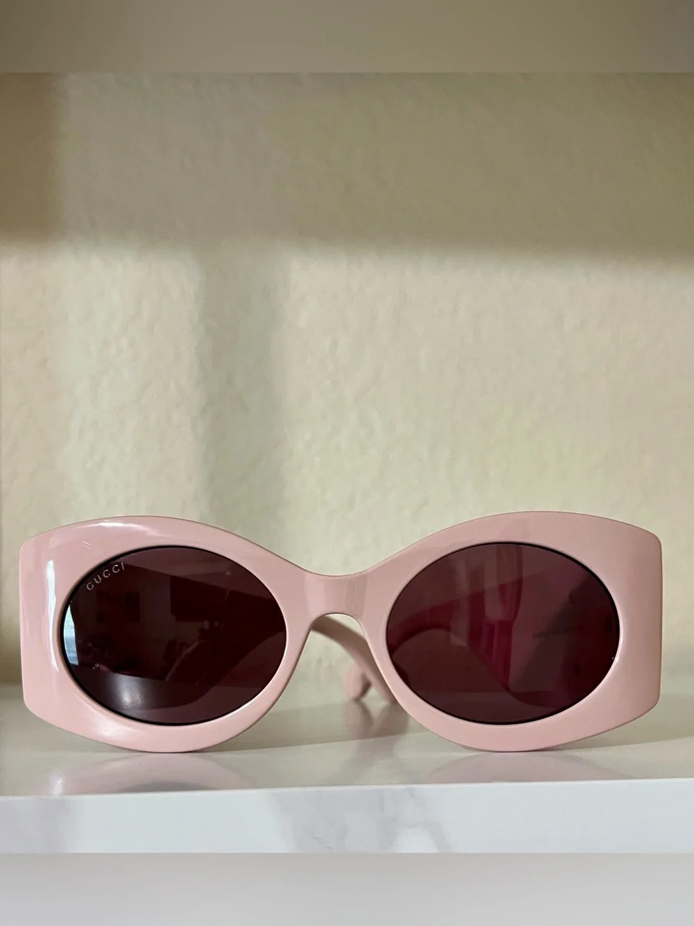 Authentic Gucci GG0810S 003 Pink Oversized Sunglasses Barbie Pink